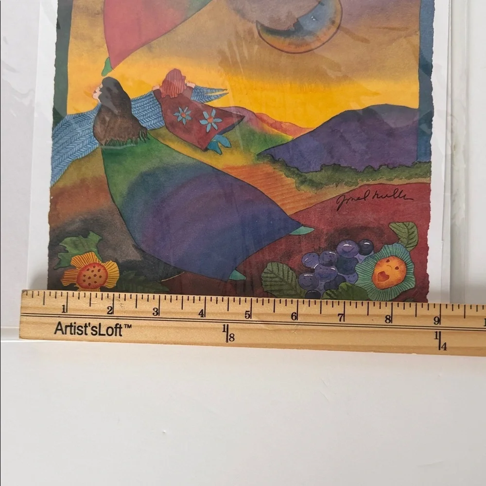 NEW Jessel Miller Watercolor Painting Angel Ease from Angels in the Vineyards - Picture 8 of 10